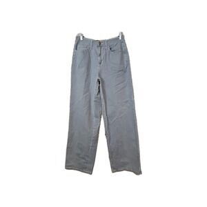 Universal Thread Pinstriped Wide Leg Stretch Blue Denim Jeans Womens Size 6R